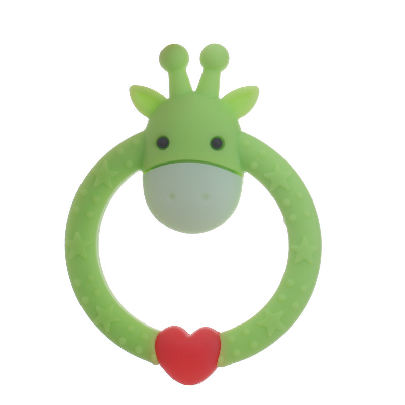 New Bpa Free Food Grade Silicone Baby Teether Cute Giraffe Animal Shape Accessories Infant Teether Silicone